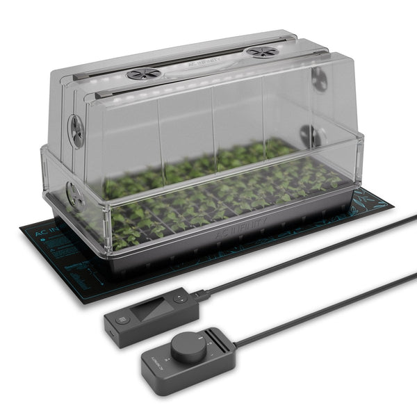 AC Infinity Heavy Duty Large Germination Kit with Height Extension, LED Grow Light Bars, Seedling Heat Mat - Indoor Farmer