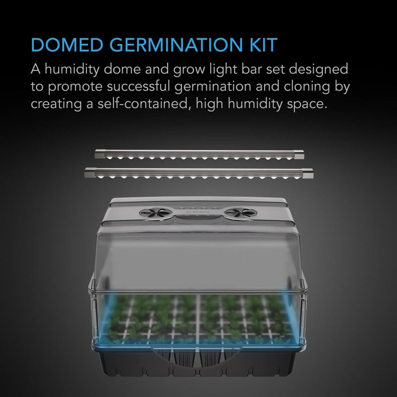 AC Infinity Heavy Duty Small Germination Kit with Height Extension & LED Grow Light Bars - Indoor Farmer
