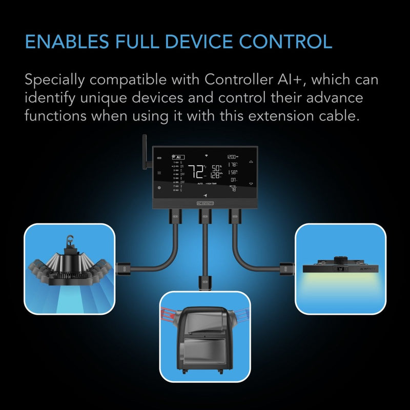 AC Infinity UIS Controller to Device Cable (Male to Male) 10 FT - Indoor Farmer