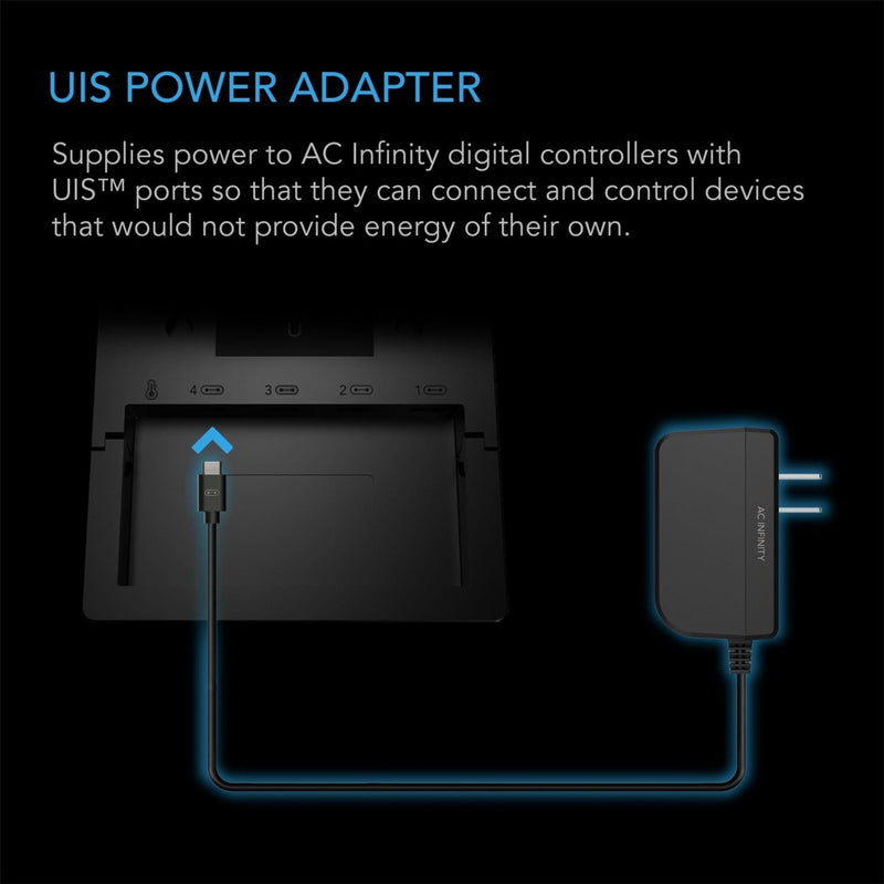 AC Infinity UIS Power Adapter for Controllers Not Powered by UIS Devices - Indoor Farmer