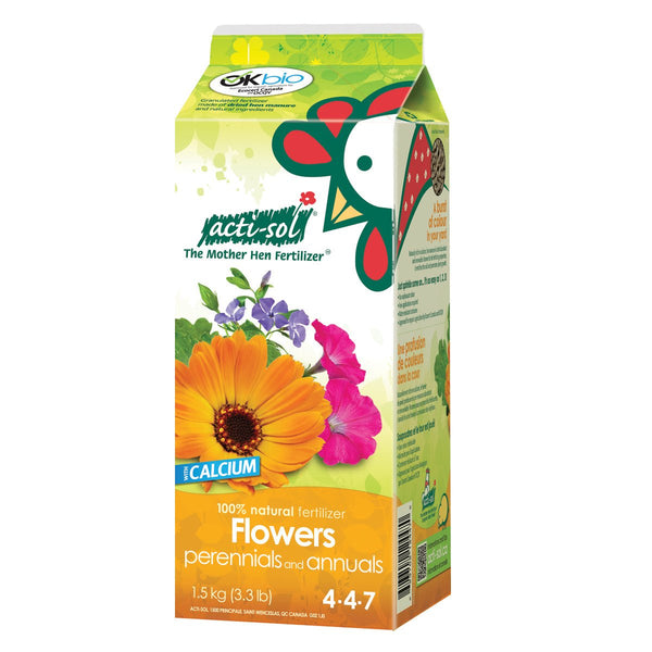 Acti - Sol Perennials and Annual Flowers (4 - 4 - 7) 1.5 kg - Indoor Farmer