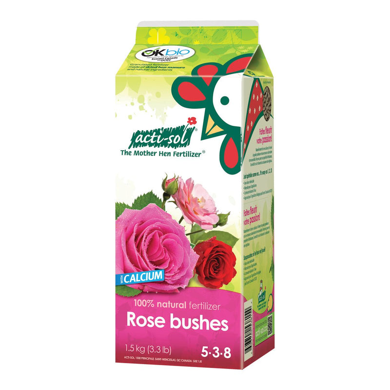 Acti - Sol Rose Bushes Organic Fertilizer (5 - 3 - 8) 1.5 kg - Indoor Farmer