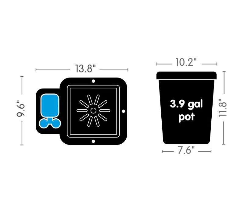 Autopot 1 Pot System (15L / 3.9GAL Pots) w/AquaValve 5.0 - Indoor Farmer