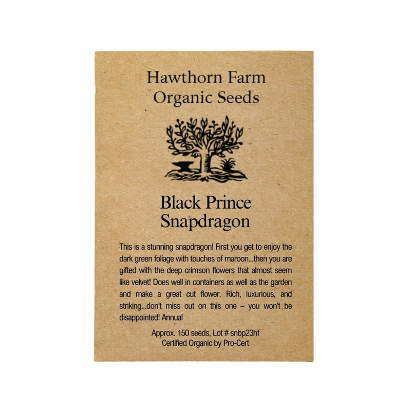 Black Prince Snapdragon Seeds 150 Seed Packet - Indoor Farmer