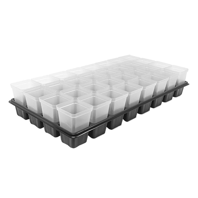 Bootstrap Farmer 32 Cell Reusable Plant Starter Trays with 2.5" Pots Clear - Indoor Farmer