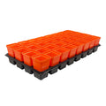 Bootstrap Farmer 32 Cell Reusable Plant Starter Trays with 2.5" Pots Orange - Indoor Farmer