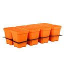 Bootstrap Farmer 5.0" Heavy Duty Seed Starting Pots with Tray Insert Orange - Indoor Farmer