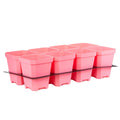 Bootstrap Farmer 5.0" Heavy Duty Seed Starting Pots with Tray Insert Pink - Indoor Farmer