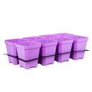Bootstrap Farmer 5.0" Heavy Duty Seed Starting Pots with Tray Insert Purple - Indoor Farmer