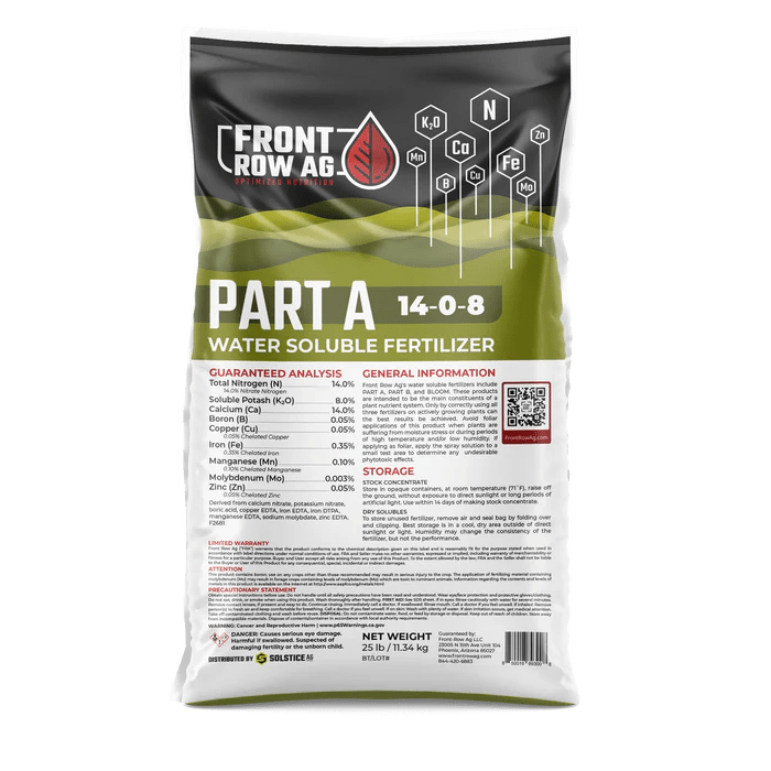 Front Row Ag Soluble Fertilizer PART A (14 - 0 - 8) 25 LB - Indoor Farmer