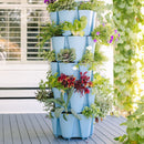 GreenStalk 5 Tier Original Vertical Planter Glacier Blue - Indoor Farmer