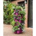 GreenStalk 7 Tier Leaf Vertical Planter Razzleberry - Indoor Farmer