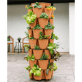 GreenStalk 7 Tier Leaf Vertical Planter Terracotta - Indoor Farmer