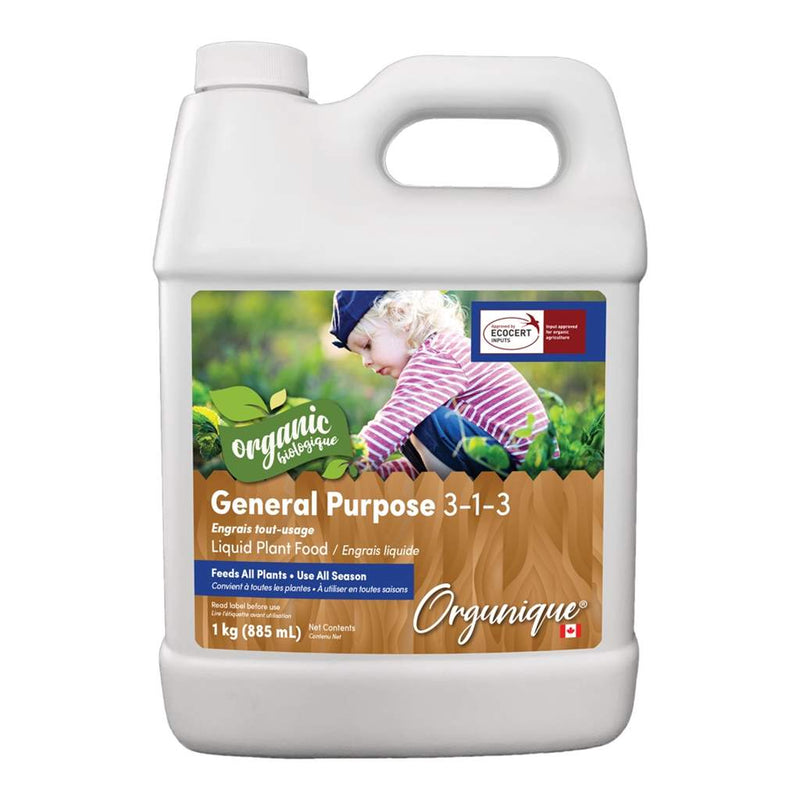 Orgunique Organic General Purpose (3 - 1 - 3) 1 KG - Indoor Farmer