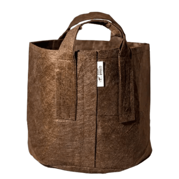 Root Pouch Boxer Brown Fabric Grow Bag with Handles - 10 Gallon - Indoor Farmer