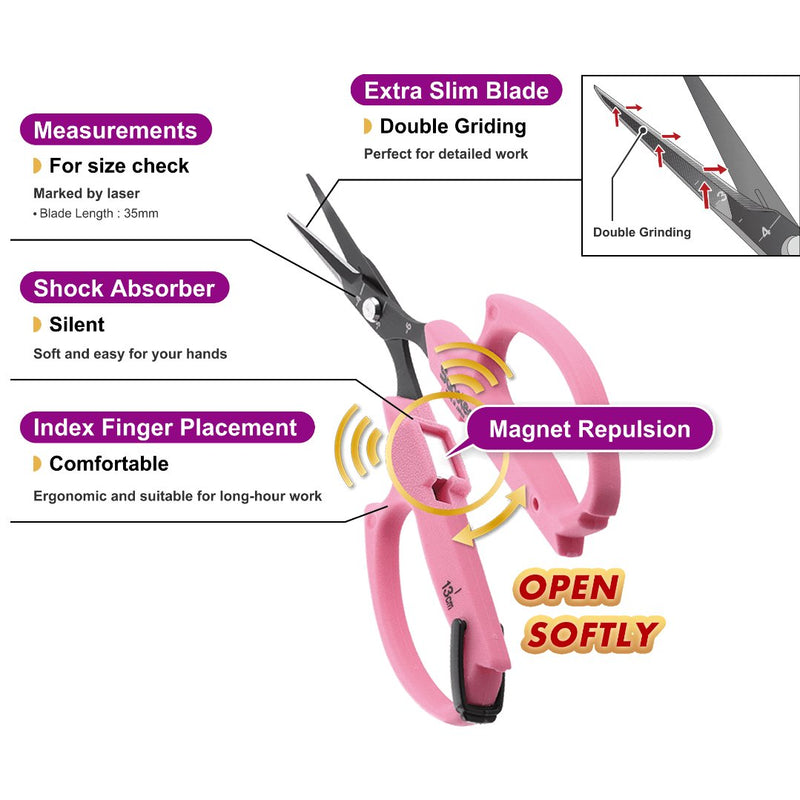 Saboten Professional Automatic Trimming Scissors (Extra Slim Tip / Angled Blade) - Indoor Farmer