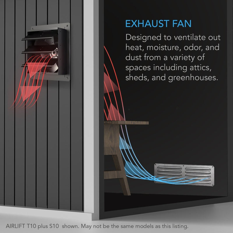 AC Infinity AIRLIFT T10 Exhaust Fan 10" with Temperature Humidity Controller - Indoor Farmer