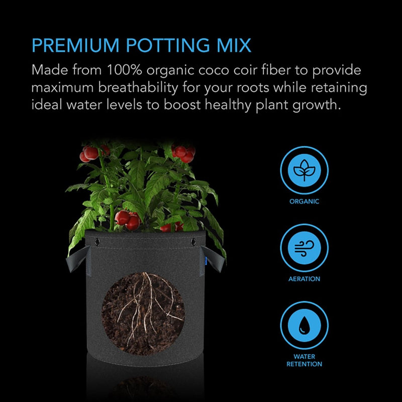 AC Infinity Coco Coir Instant Potting Mix 2LB 2 LB Block (Expands to 3 Gal) - Indoor Farmer