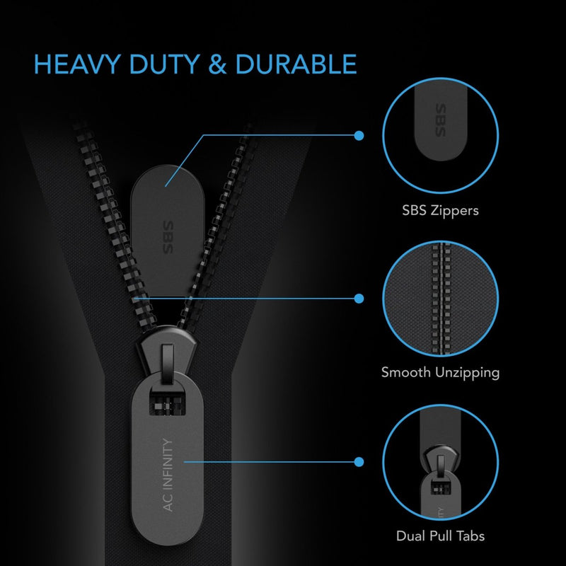 AC Infinity Double Sided Peel &amp; Stick Zipper - Indoor Farmer