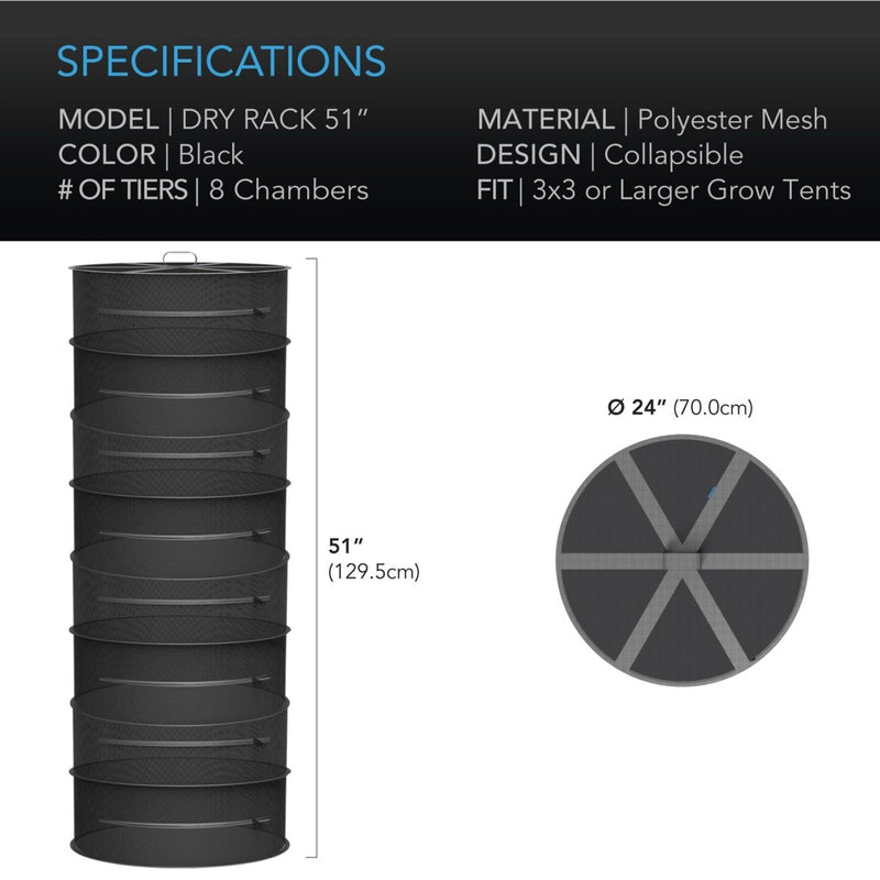 AC Infinity Hanging Herb Drying Rack 24" - 8 Tier (Coming Soon) - Indoor Farmer