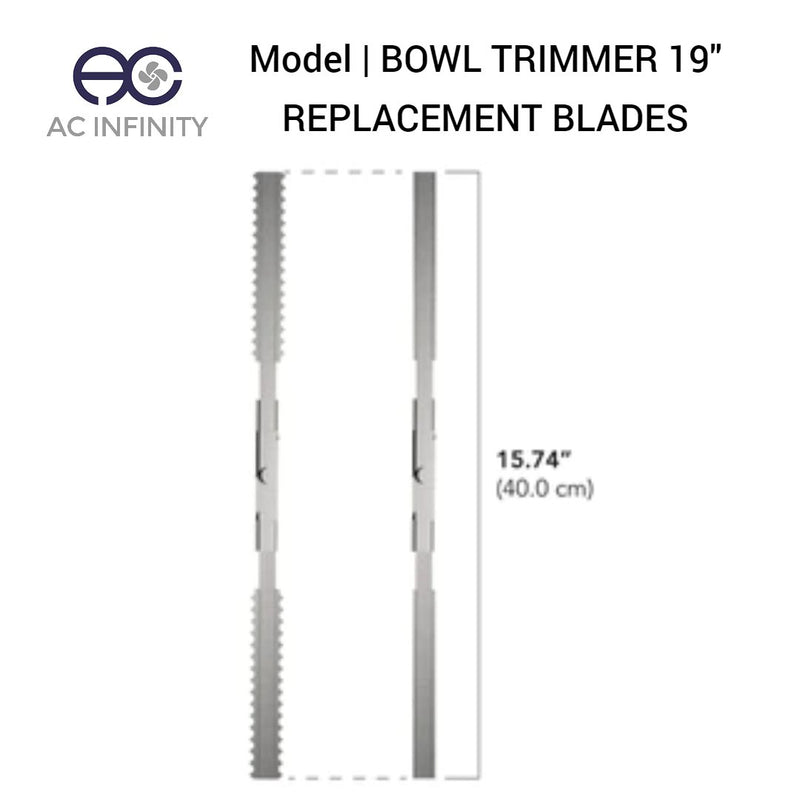 AC Infinity Spin Cut Bowl Trimmer Replacement Blades 19 INCH WET BLADE (STRAIGHT EDGE) For 19" Trimmer - Indoor Farmer