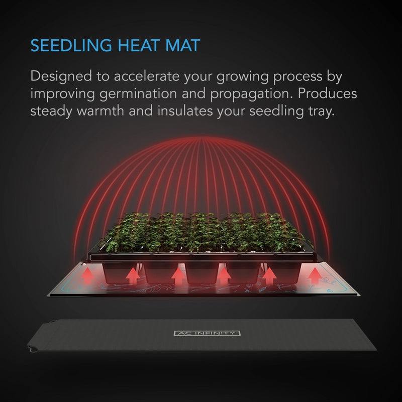 AC Infinity SUNCORE Seedling Heat Mat with Controller 10" X 20.75" (2 PACK) - Indoor Farmer