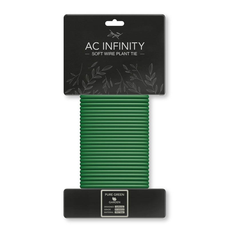 AC Infinity Thick Rubberized Green Soft Plant Ties 10M - Indoor Farmer