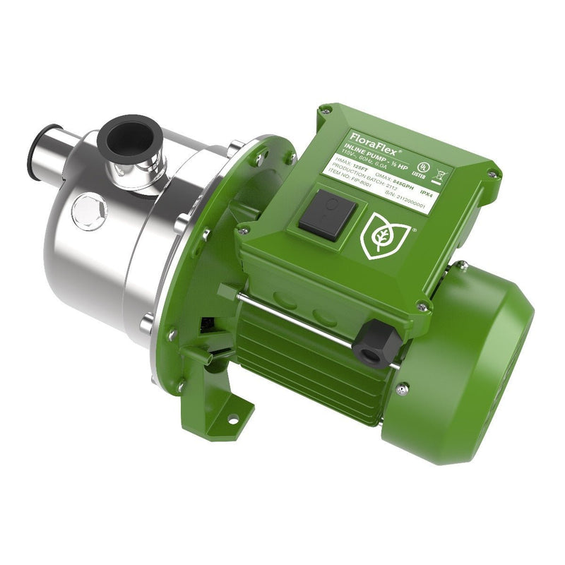 FloraFlex Inline Pump 1/2 HP - 960 GPH (Max 55 PSI) - Indoor Farmer