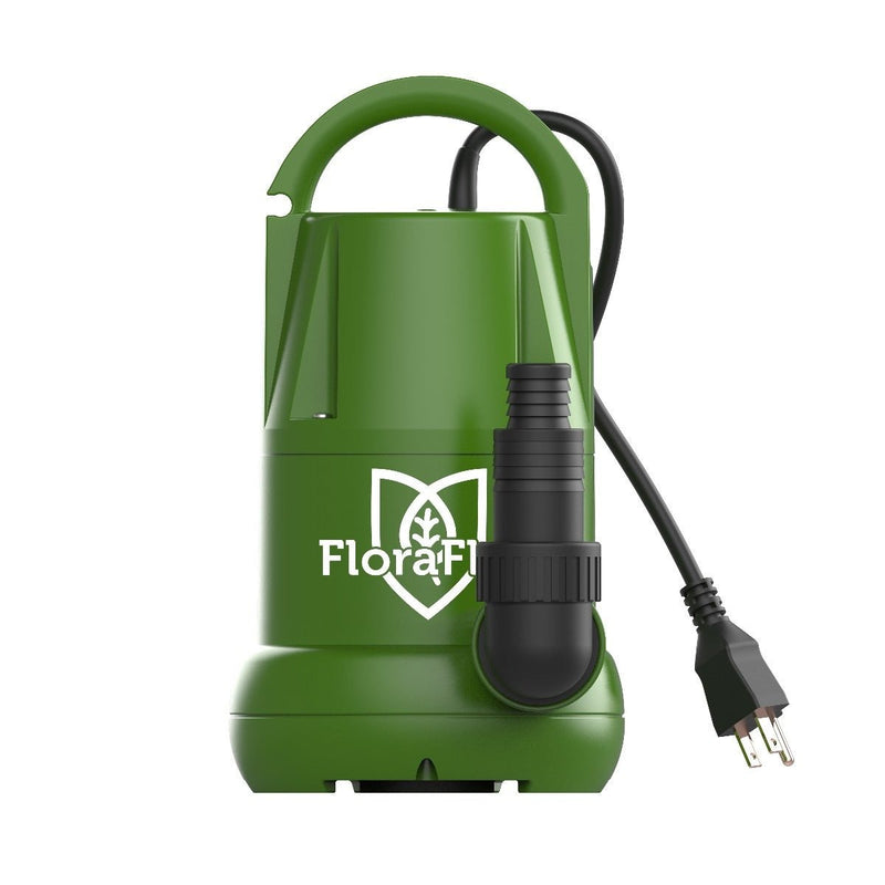 FloraFlex Submersible Pump 1/4 HP - 1874 GPH (Max 10.83 PSI) - Indoor Farmer