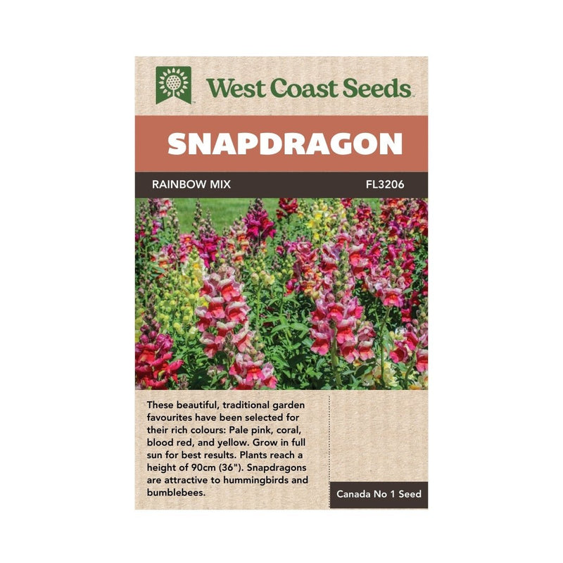 Flowers - Snapdragon Rainbow Mix Seeds 0.25g (Approx. 1500 seeds) - Indoor Farmer