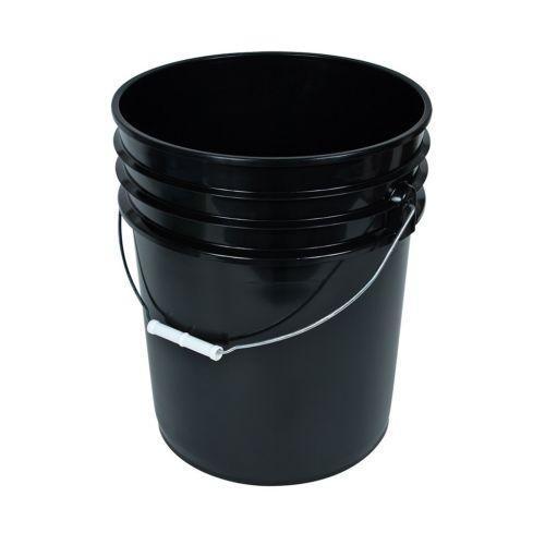 Food Safe / Heavy Duty Bucket w/Handle BLACK 5 GAL - Indoor Farmer