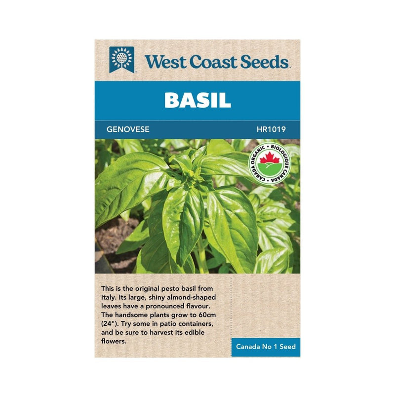 Herbs - Genovese Organic Basil Seeds 0.5g (Approx. 324 seeds) - Indoor Farmer