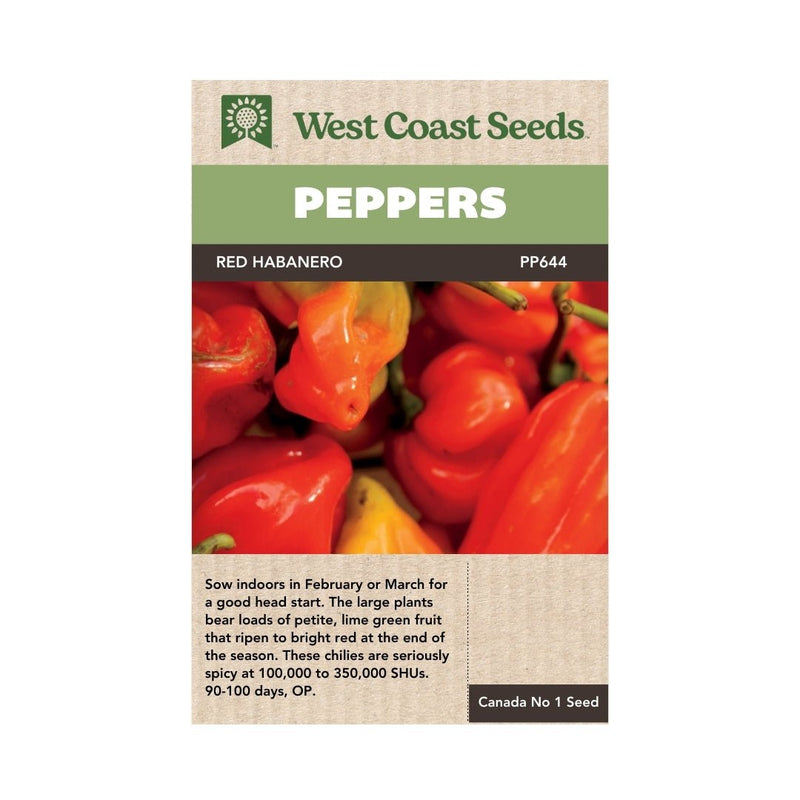 Hot Peppers - Red Habanero Pepper Seeds 0.25g (Approx. 55 seeds) - Indoor Farmer