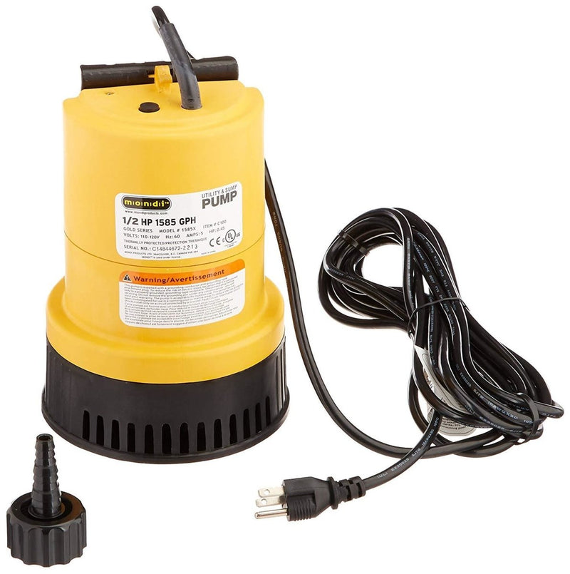 Mondi Utility & Sump Pump 1585GPH 1/2HP - Indoor Farmer