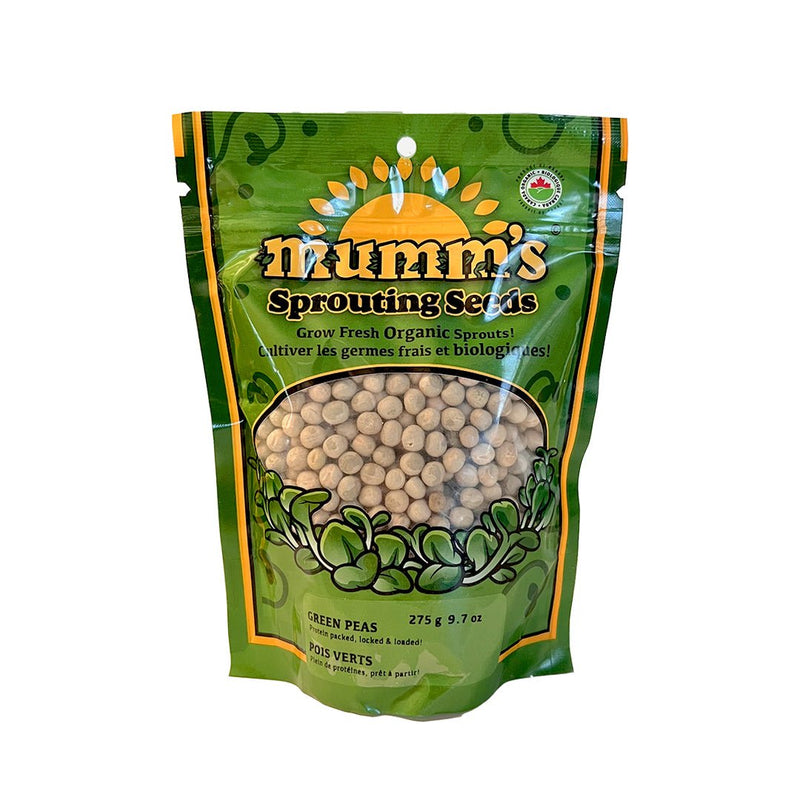 Mumm's Sprouting Seeds Peas, Green 275g - Indoor Farmer