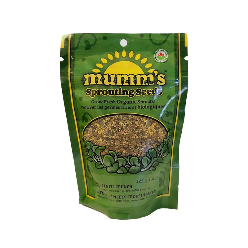 Mumm's Sprouting Seeds Spicy Lentil Crunch 125 g - Indoor Farmer