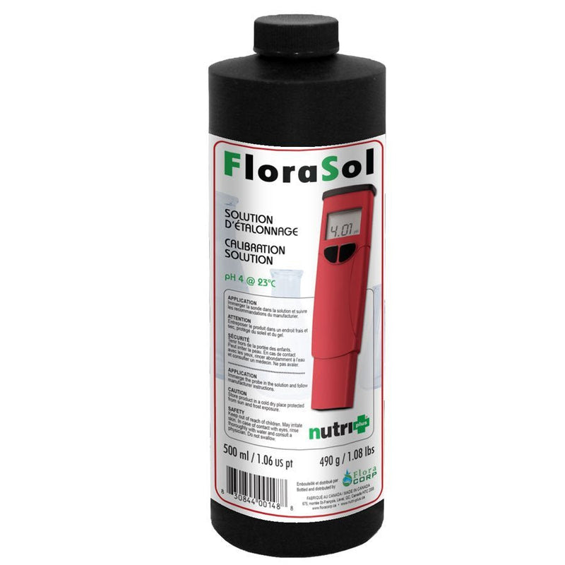 Nutri+ FloraSol Calibration Solution pH 4 500 ML - Indoor Farmer