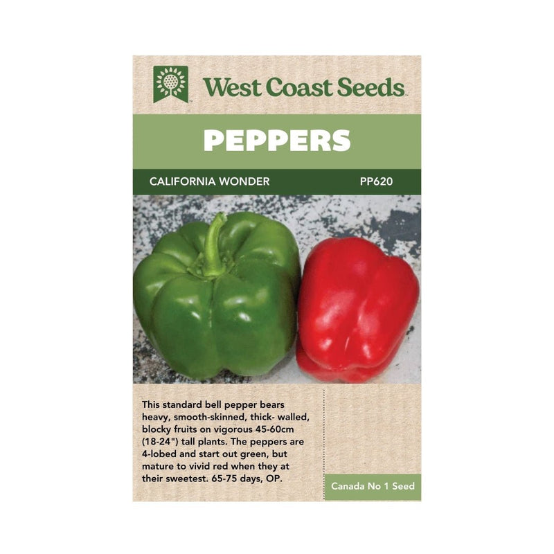 Peppers - California Wonder Pepper Seeds 0.25g (Approx. 38 seeds) - Indoor Farmer