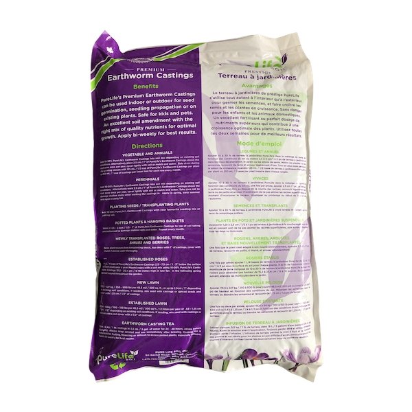 Pure Life Soil Organic Worm Castings 20L 20L / 5.3GAL - Indoor Farmer