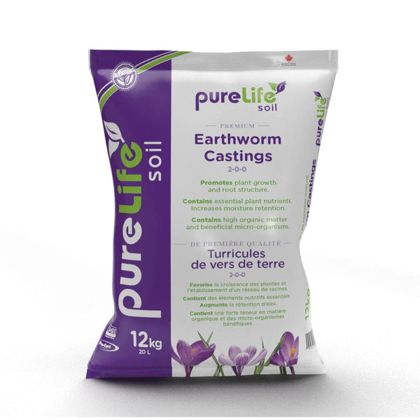 Pure Life Soil Organic Worm Castings 20L 20L / 5.3GAL - Indoor Farmer