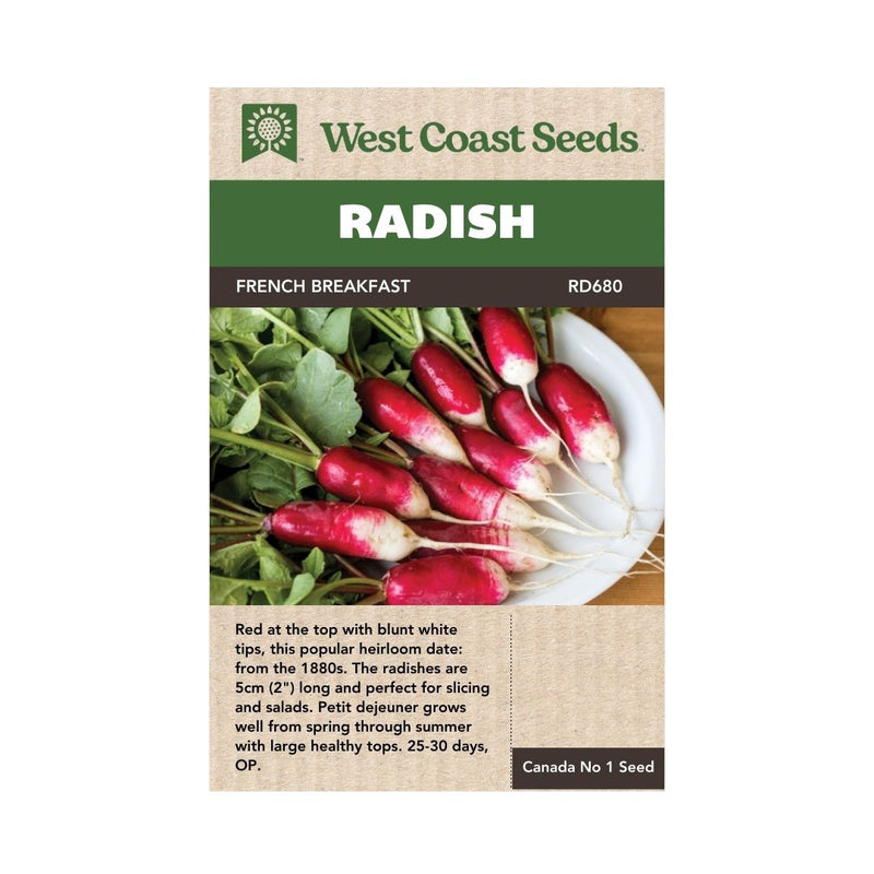 Radish - French Breakfast Radish Seeds 5g (Approx. 400 seeds) - Indoor Farmer