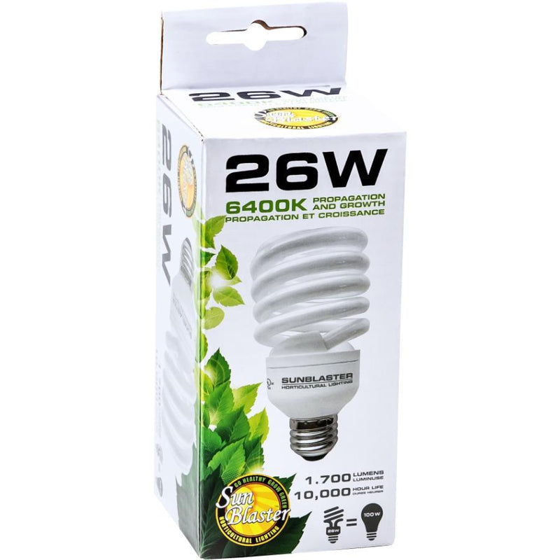 SunBlaster CFL Bulb 26W 6400K Each - Indoor Farmer