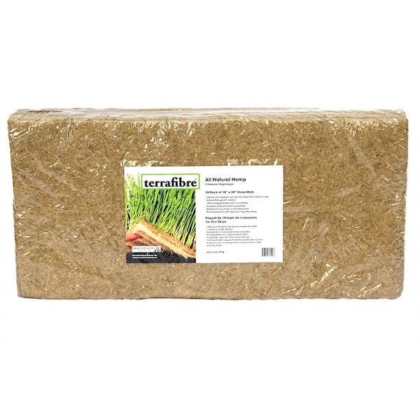 Terrafibre Hemp Microgreen Mat 10'' X 20'' Pack 10 - Indoor Farmer