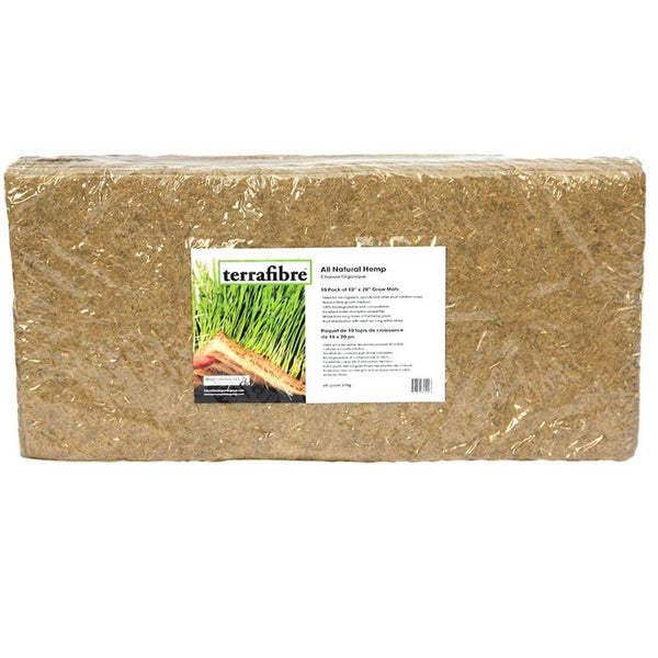 Terrafibre Hemp Microgreen Mat 10'' X 20'' Pack 10 - Indoor Farmer