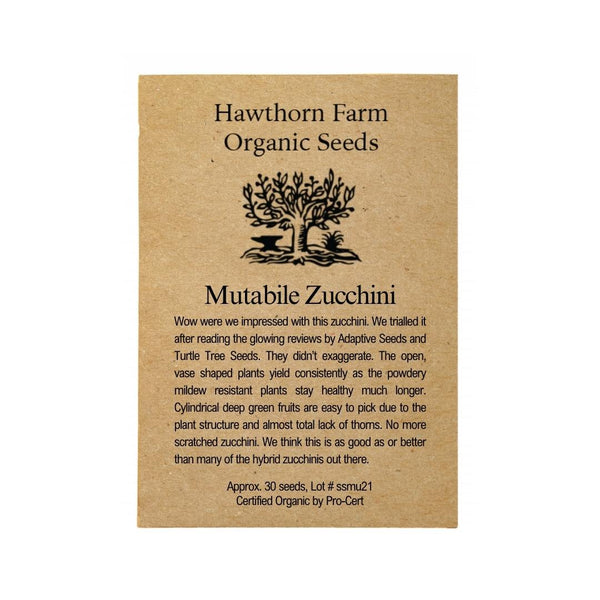 Zucchini - Mutabile Seeds 30 Seed Packet - Indoor Farmer